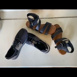 Franko Sarto leather sandals and pair tennies